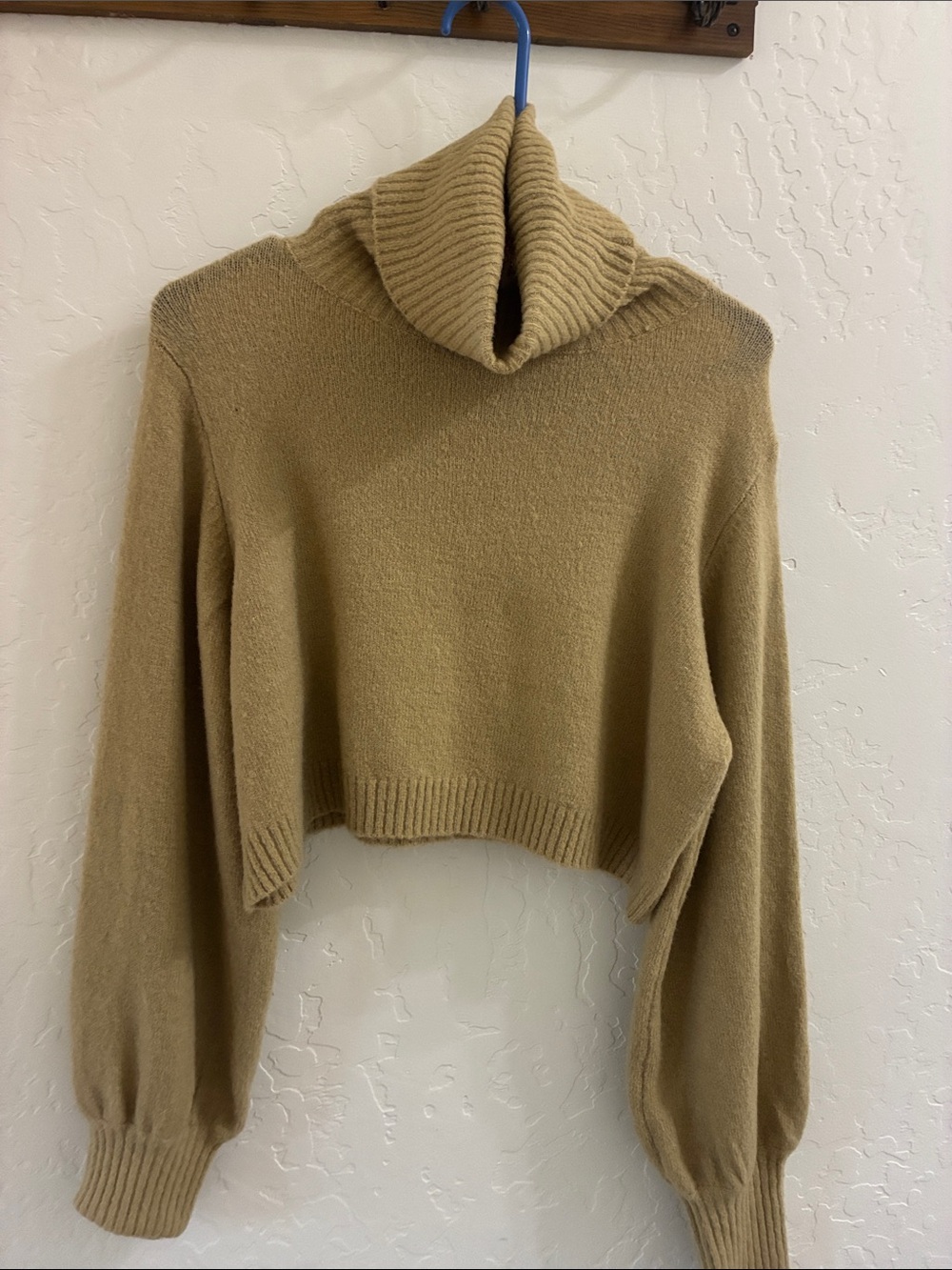 Princess Polly Cropped Turtleneck Sweater in Beige